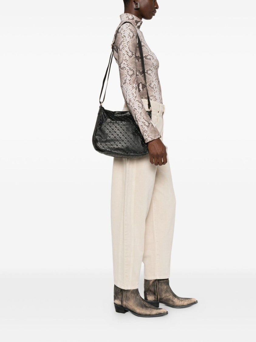 Gherardini Gray Shoulder Bag With Adjustable Strap