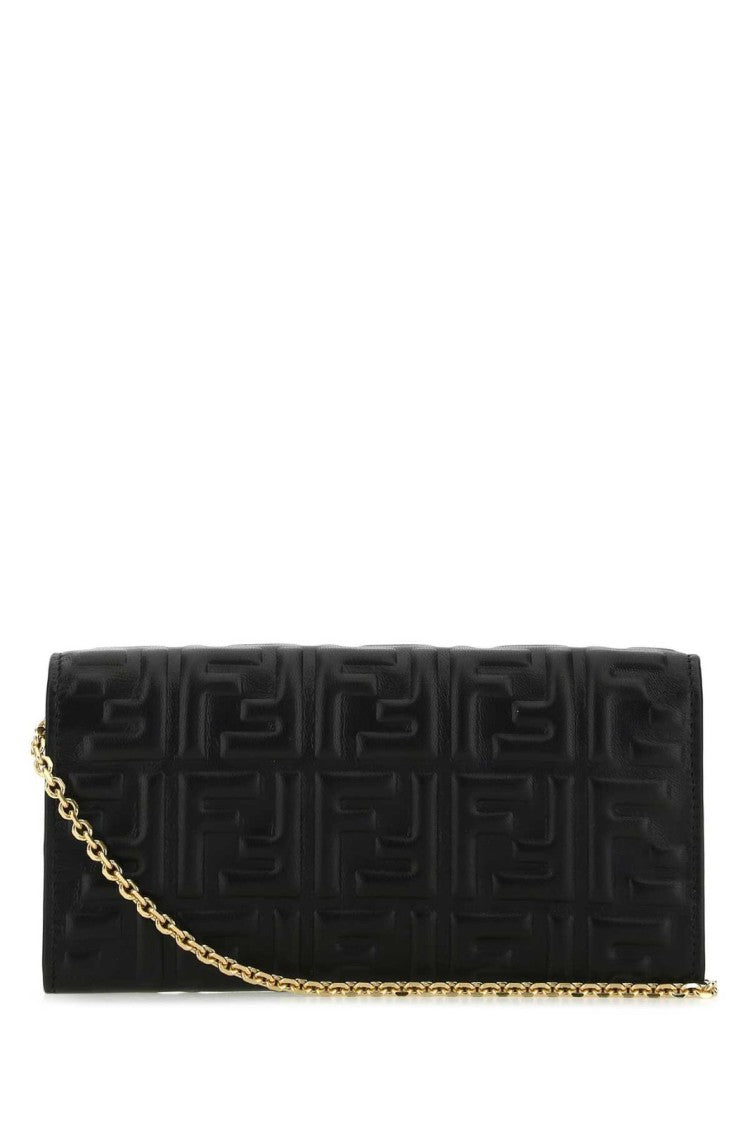 Fendi Quilted Black Leather Shoulder Bag