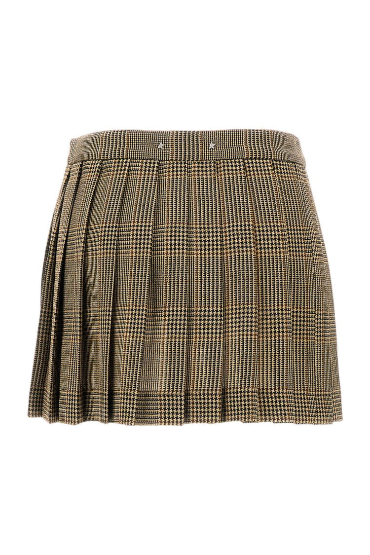 Golden Goose Pleated Skirt Prince Of Wales