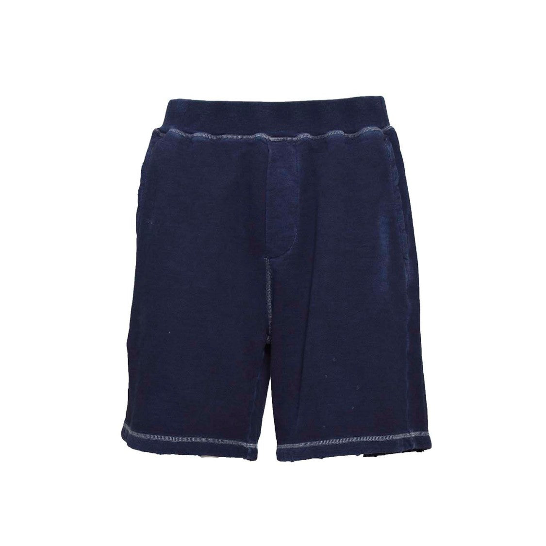 Dsquared2 Navy Blue Cotton Relax Fit Bermuda Shorts