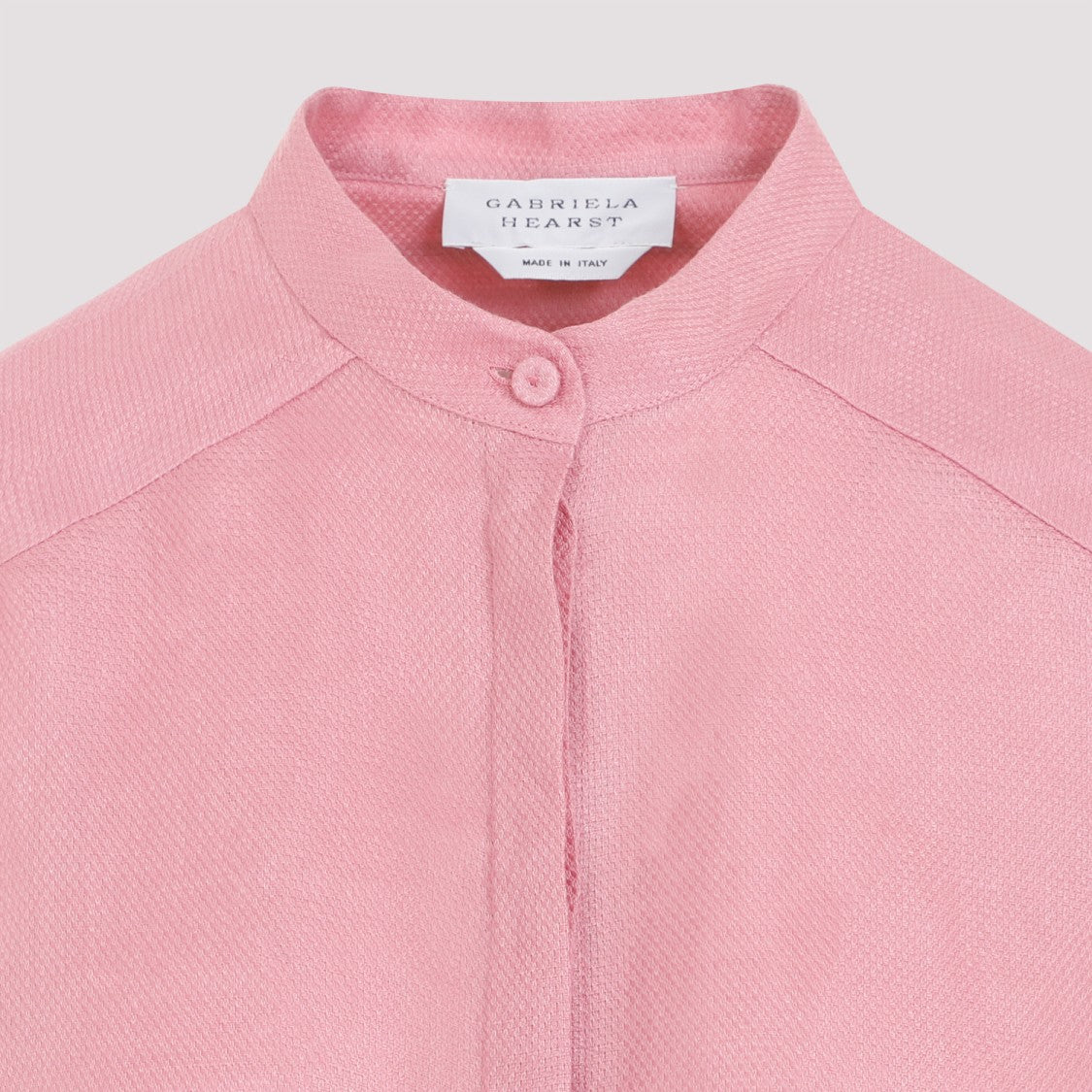 Gabriela Hearst Laetitia Pink Linen Blouse