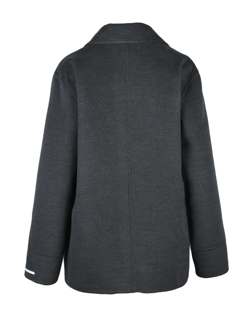 Emme By Marella Grey Polyester-Blend Coat