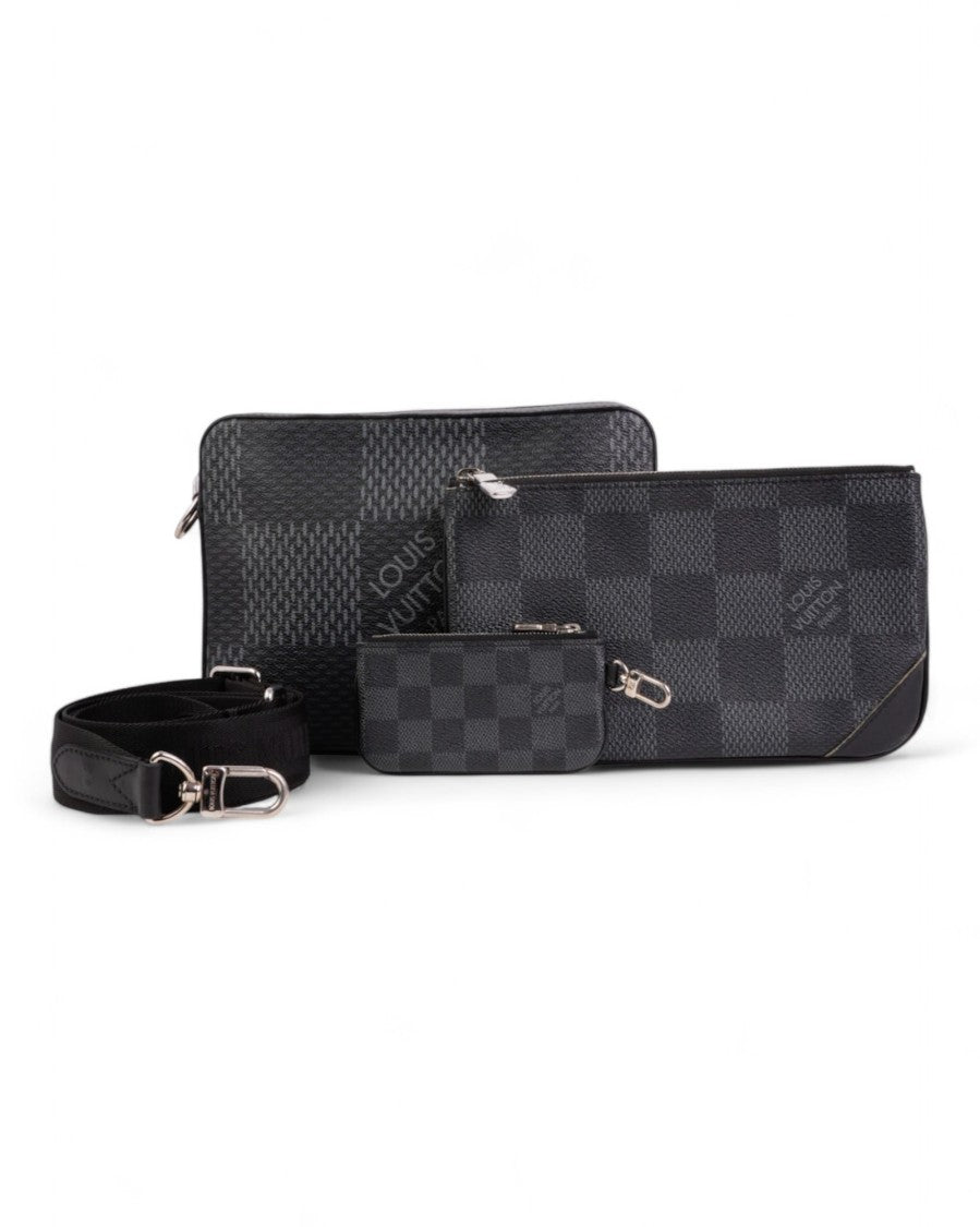Louis Vuitton Graphite Trio Mm Damier Messenger