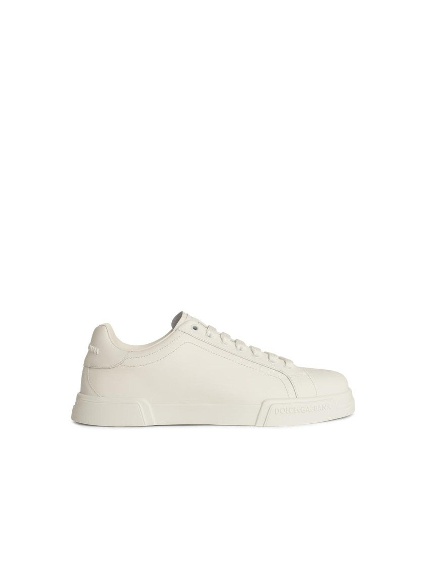Dolce & Gabbana Portofino' White Leather Sneakers