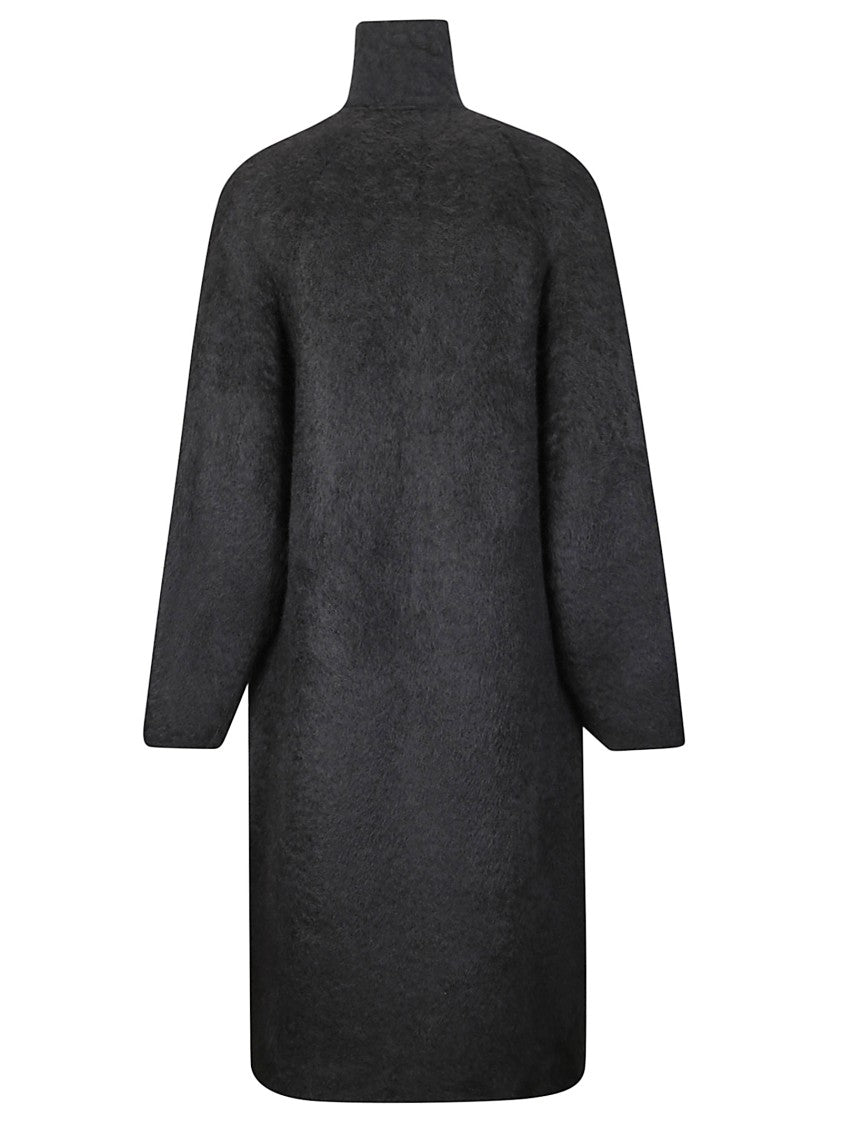 Boboutic Textured Knit Double-Breasted Coat