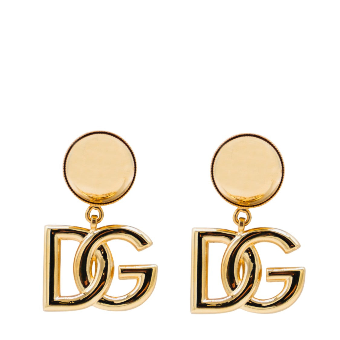 Dolce & Gabbana Interlocking 'Dg' Logo Gold-Tone Earrings