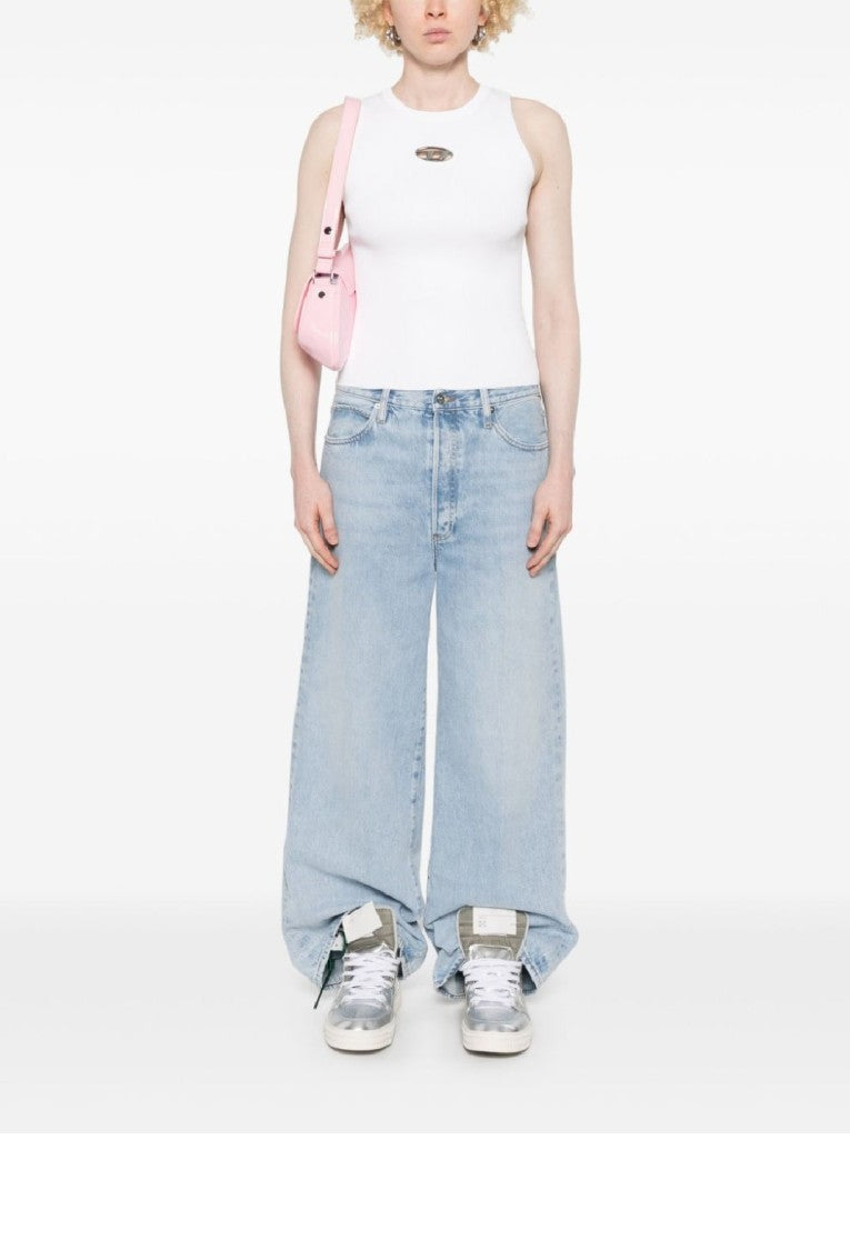 Diesel Fitted Sleeveless Top With Ribbed Texture