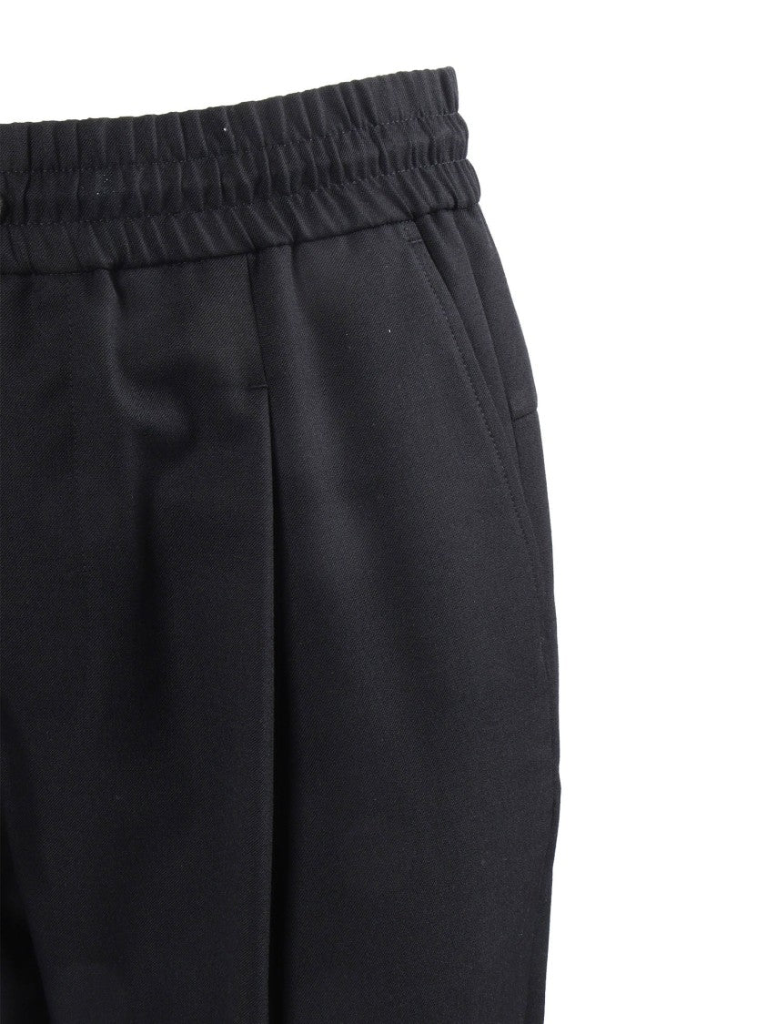 Drôle De Monsieur Black Relaxed Fit Cropped Pants