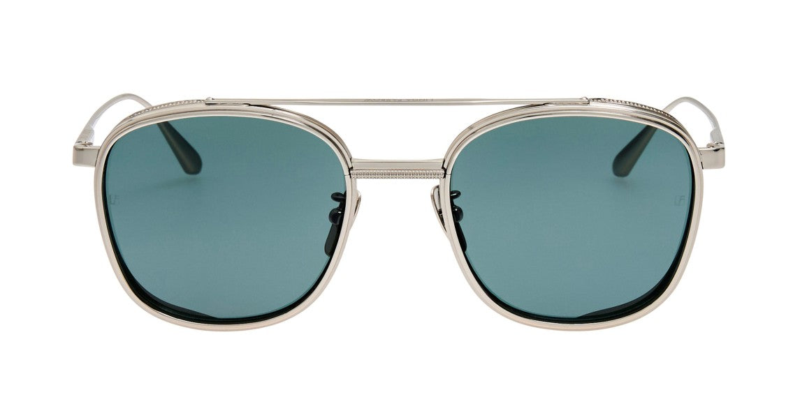 Linda Farrow Lfl Titanium Frame Sunglasses With Oval Lenses