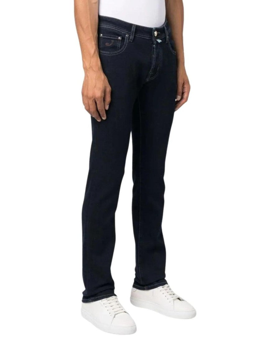 Jacob Cohen Blue Cotton Blend Jeans