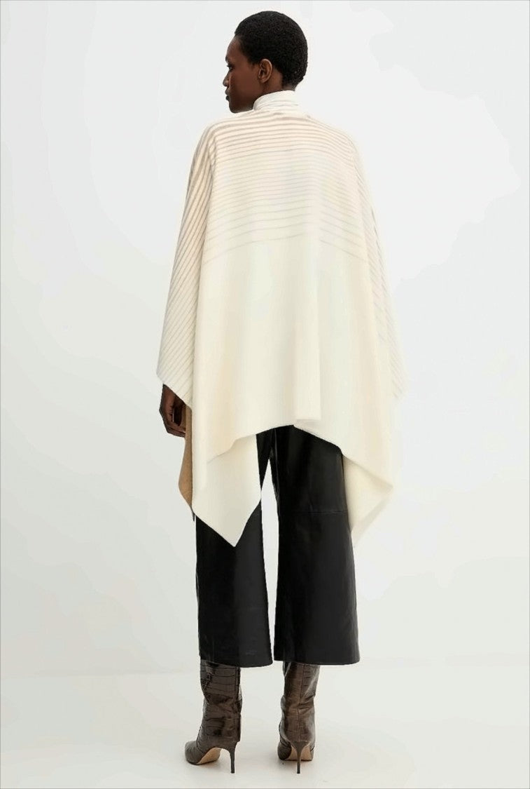 Max Mara Wide-Cut Knitted Poncho With Gradient Finish