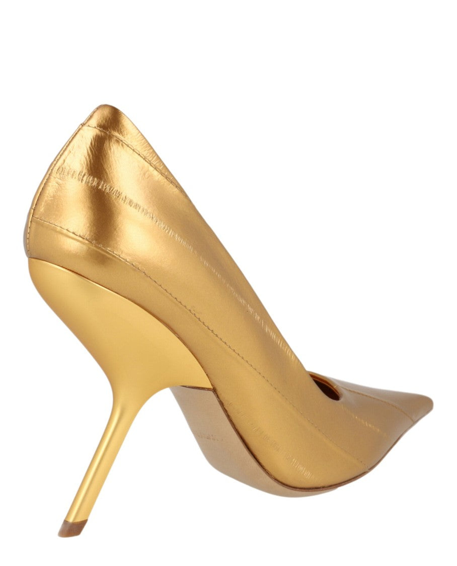 Ferragamo Eva X5 Metallic Leather Pumps