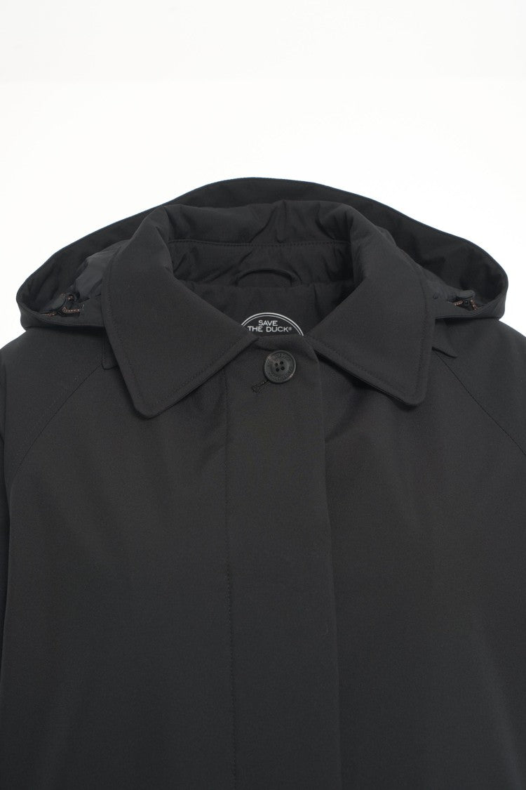 Save The Duck Long Streamlined Parka With Practical Hood And Plumtech Insulation