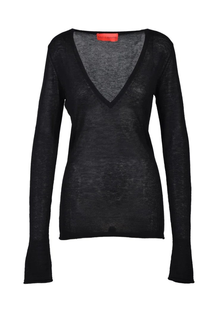 Wild Cashmere Silk And Cashmere Sweater - Black