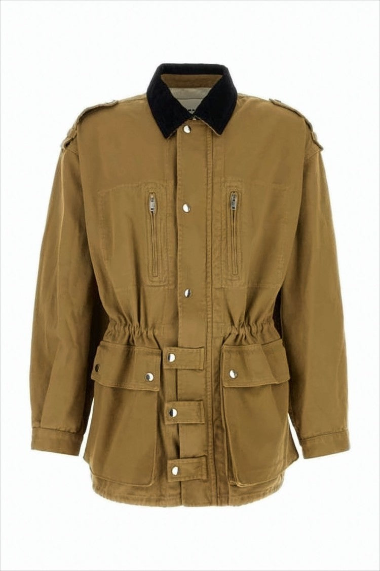 Isabel Marant Structured Cotton Jacket With Cinched Waist