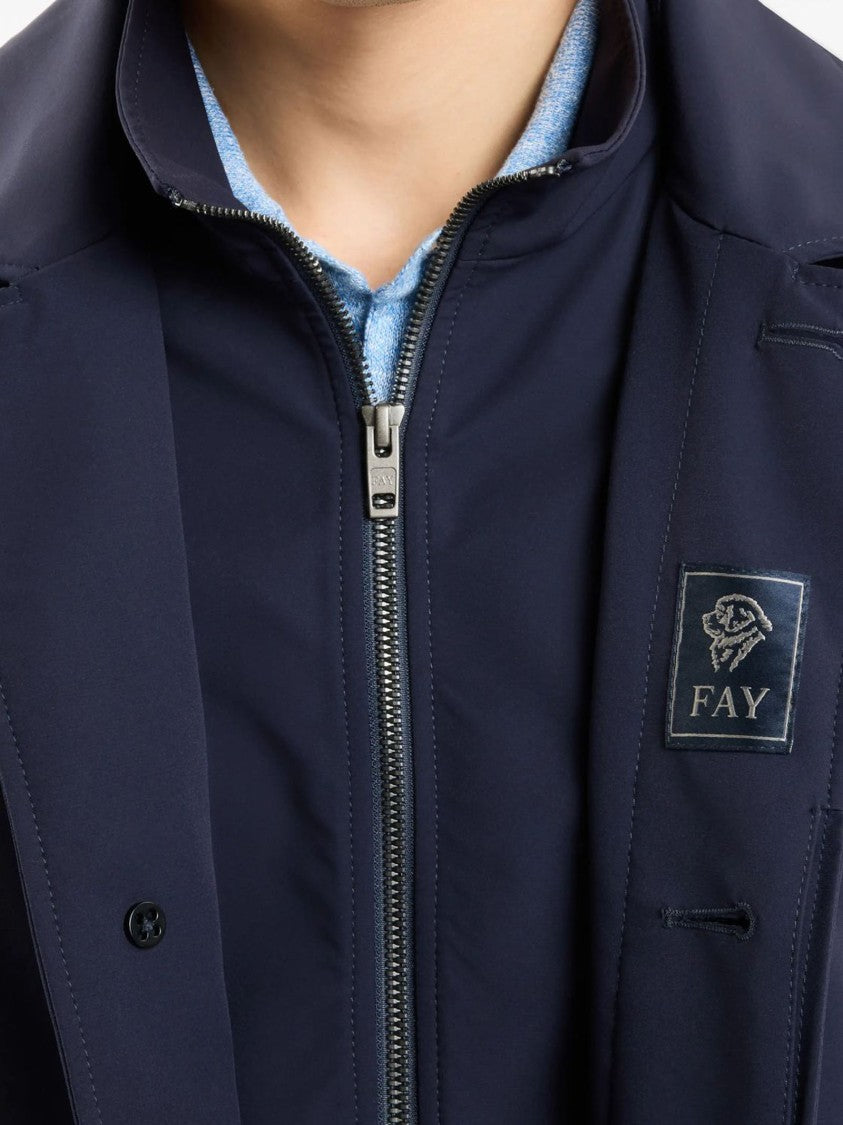 Fay Dark Navy Minimalist Jacket