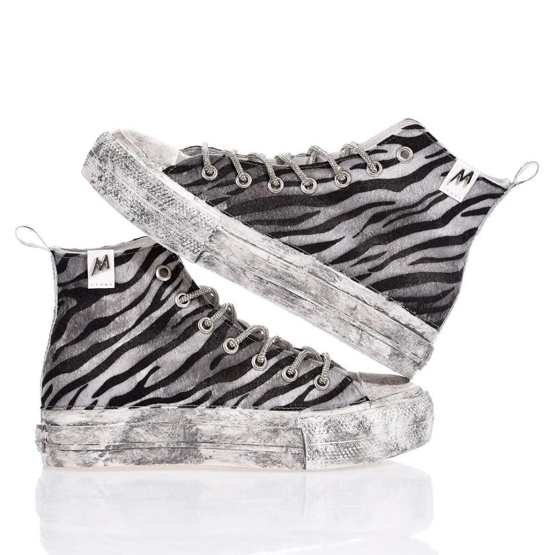 Mimanera Airlines Platform Silver Jungle Sneakers