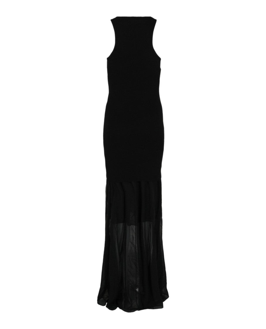 Givenchy Ribbed Bustier Mesh Maxi Dress