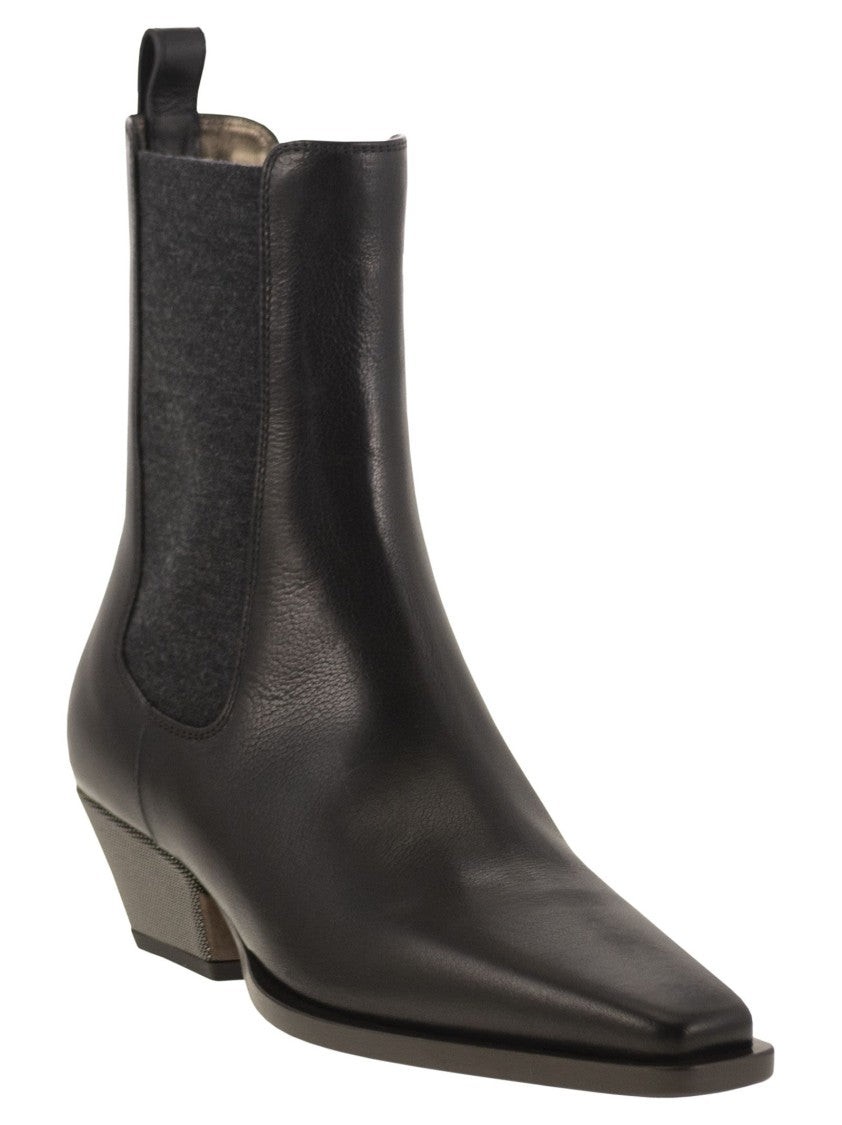 Brunello Cucinelli Classic Leather Chelsea Boot