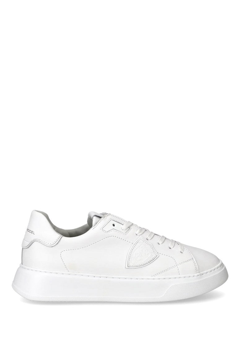 Philippe Model Temple Total White Leather Sneakers