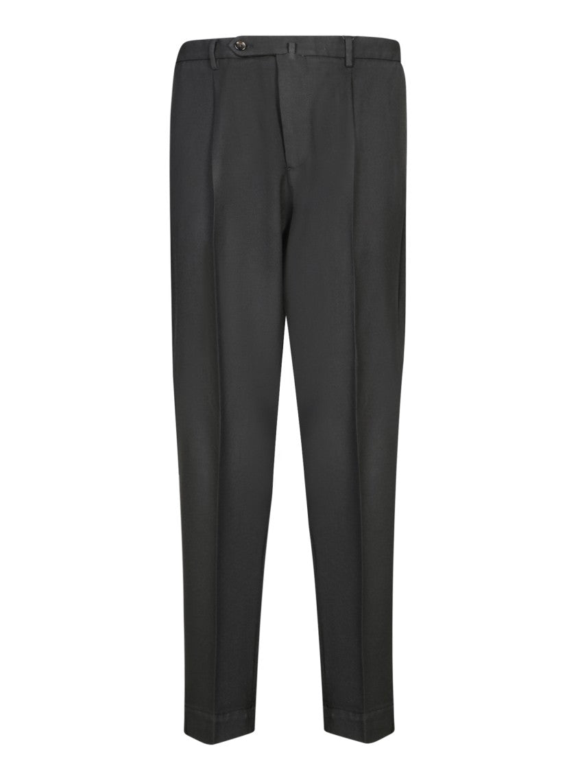 Dell'oglio Tailored Black Trousers With Straight-Leg Silhouette