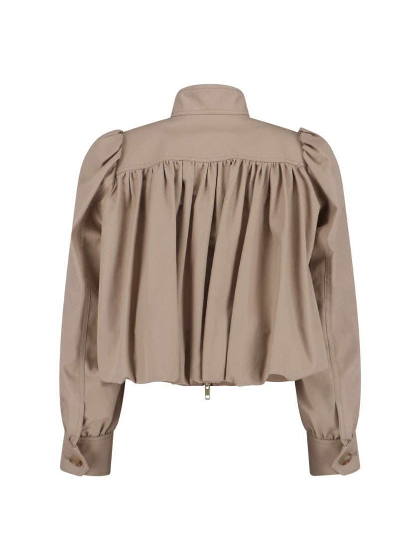 Chloé Tailored Brown Jacket With Structured Collar