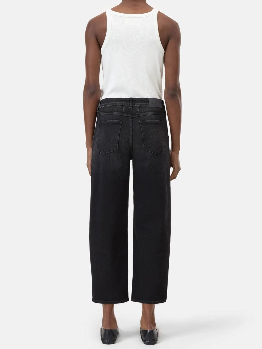 Closed Cropped Wide-Leg Denim Pants With Classic Five-Pocket Design