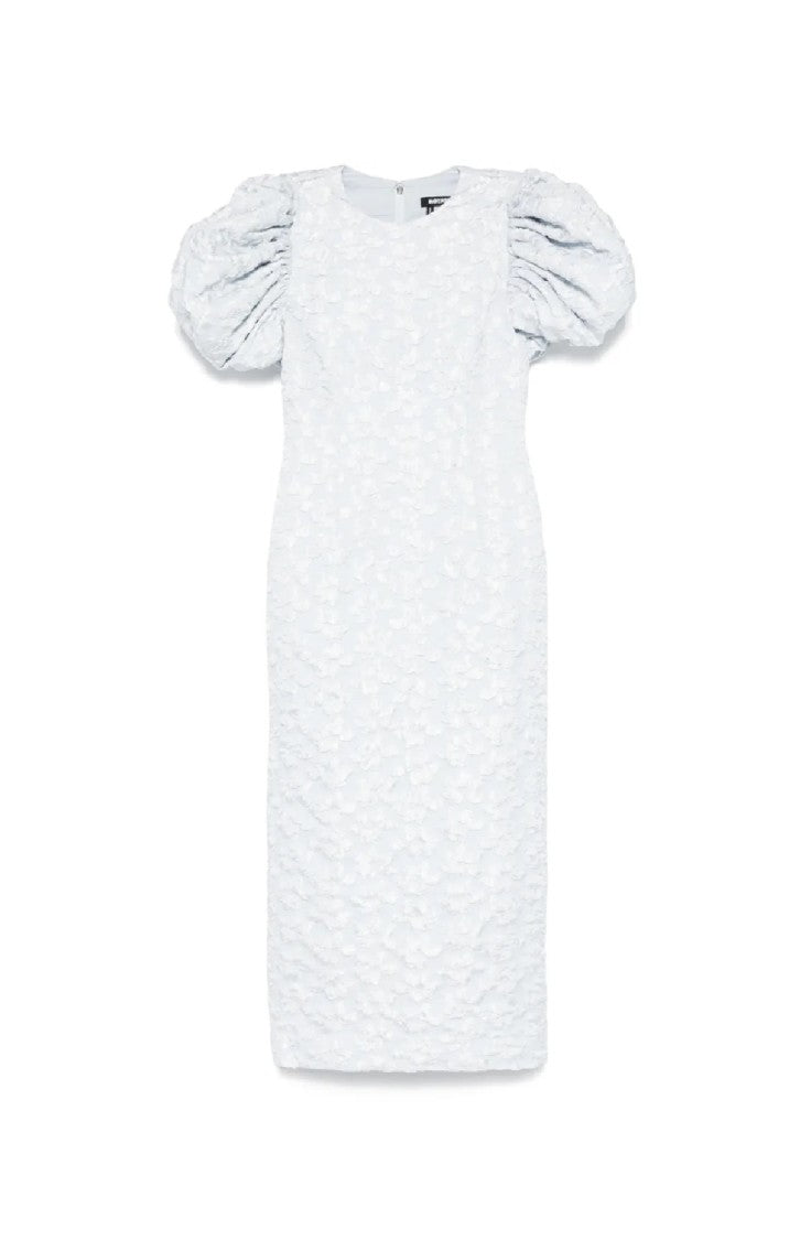 Rotate Jacquard Midi Puffy Dress