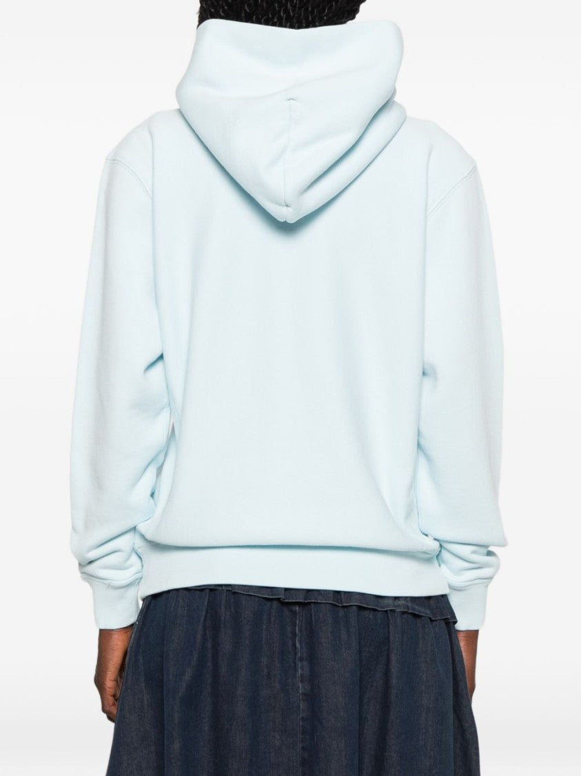 Kenzo Light Blue Embroidered Flower Hooded Sweatshirt