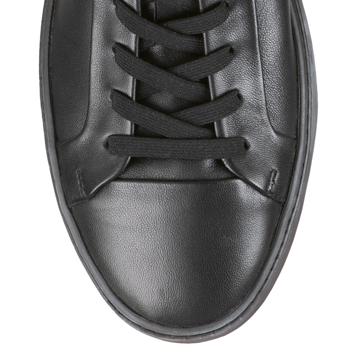 Högl Black Carly Minimalist Rubber Sole Leather Sneakers
