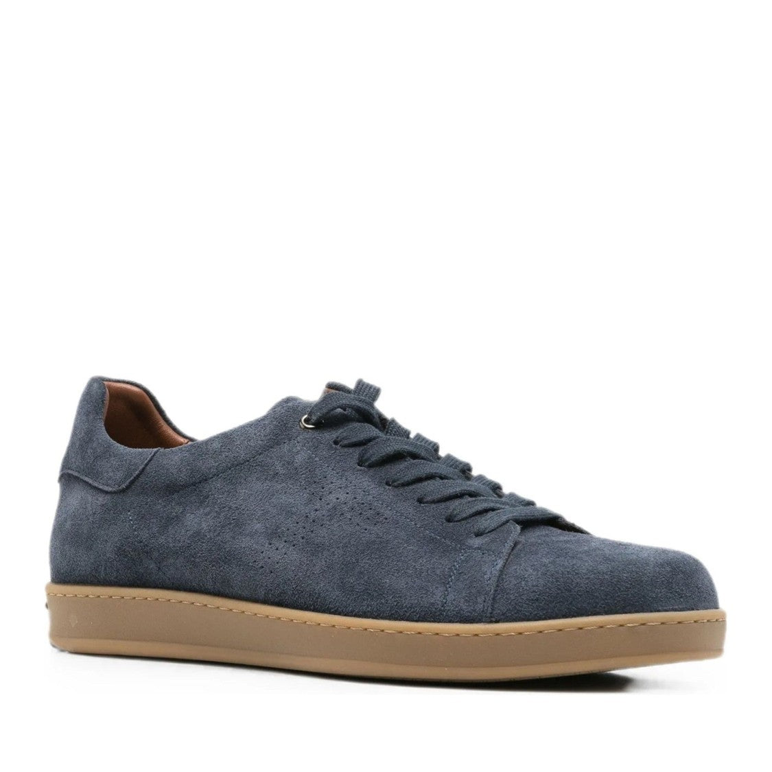 Alberto Gozzi Blue Comfort Lining Lace-Up Suede Sneakers