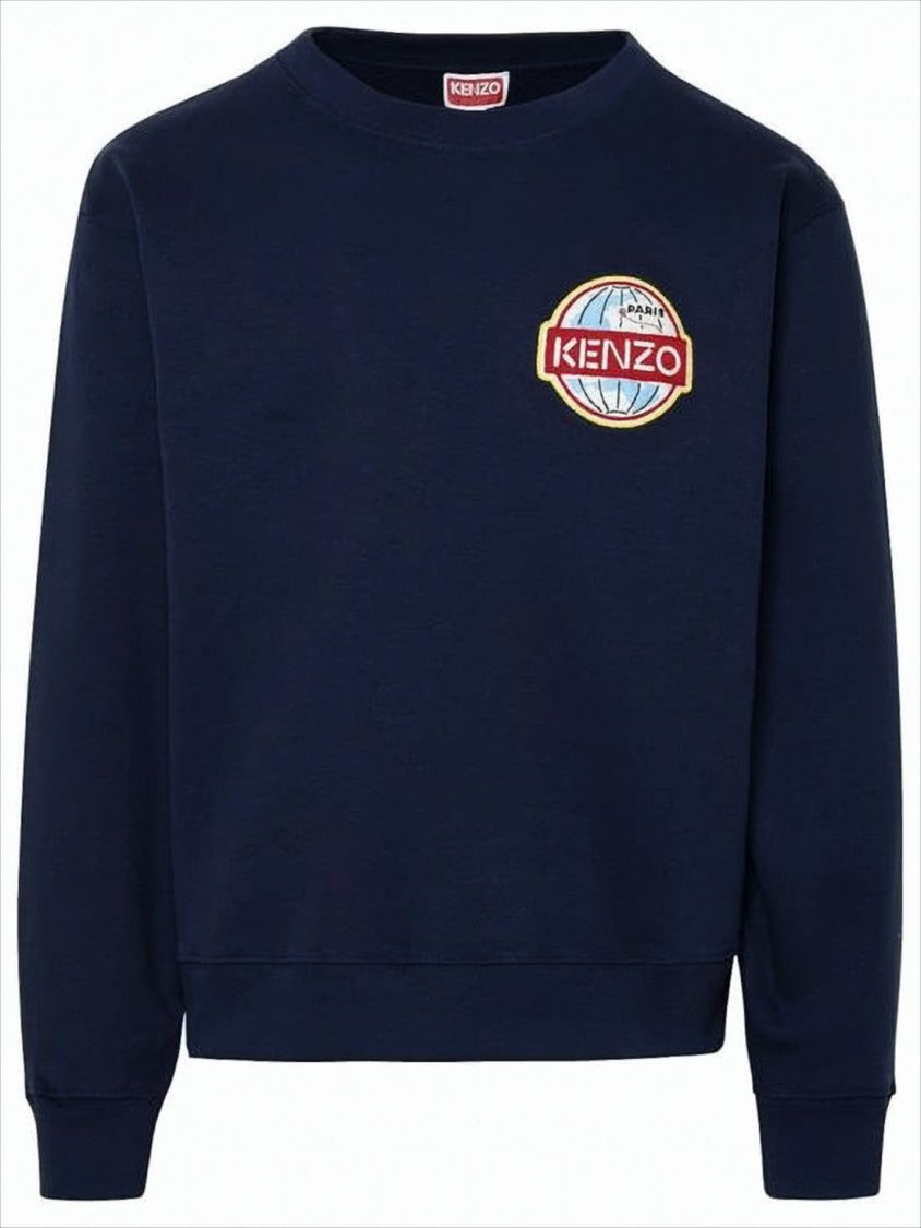 Kenzo Deep Navy Graphic Long Sleeve Sweatshirt