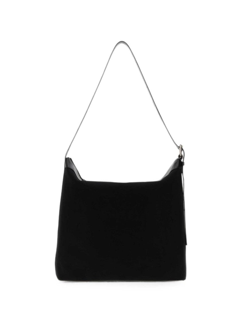 A.P.C. Minimalist Black Leather Shoulder Bag With Clean Lines