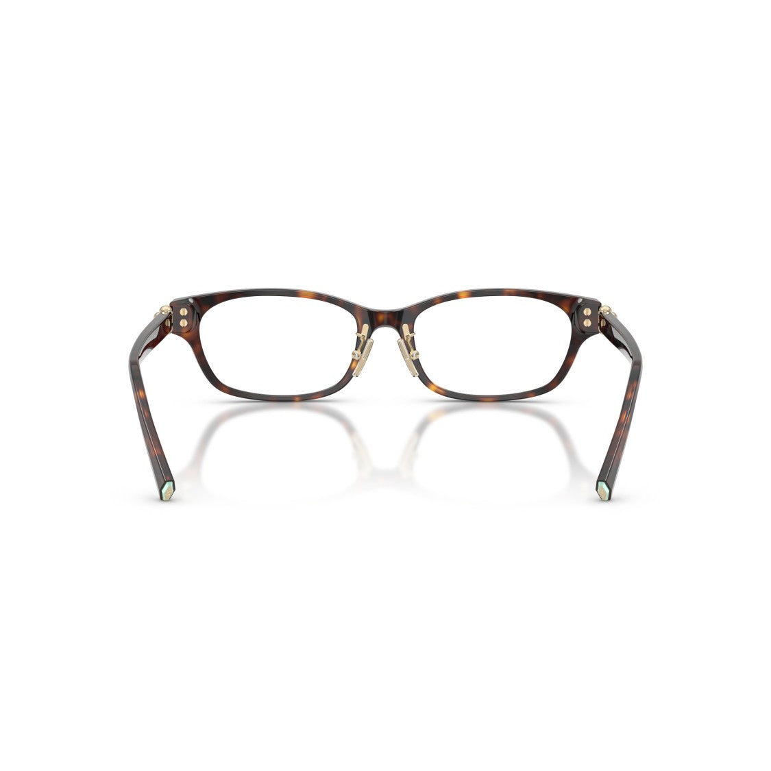 Tiffany & Co. Black Acetate Rectangular Eyeglasses With Gold Accents