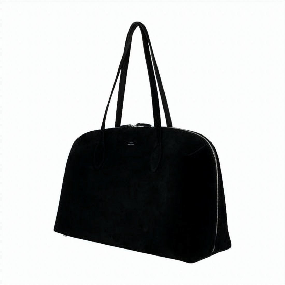 Totême Structured Black Calf Leather Tote Bag