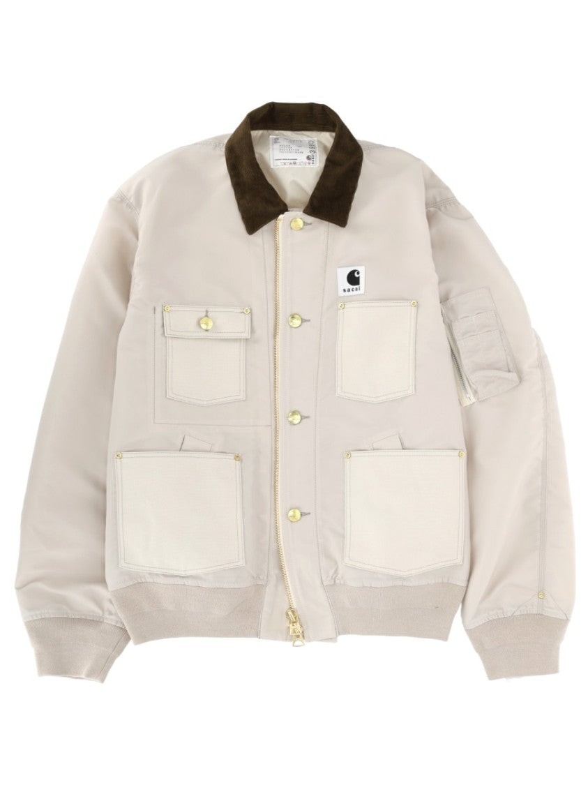 Sacai X Carhartt Wip Black Duck Contrasting Collar Jacket