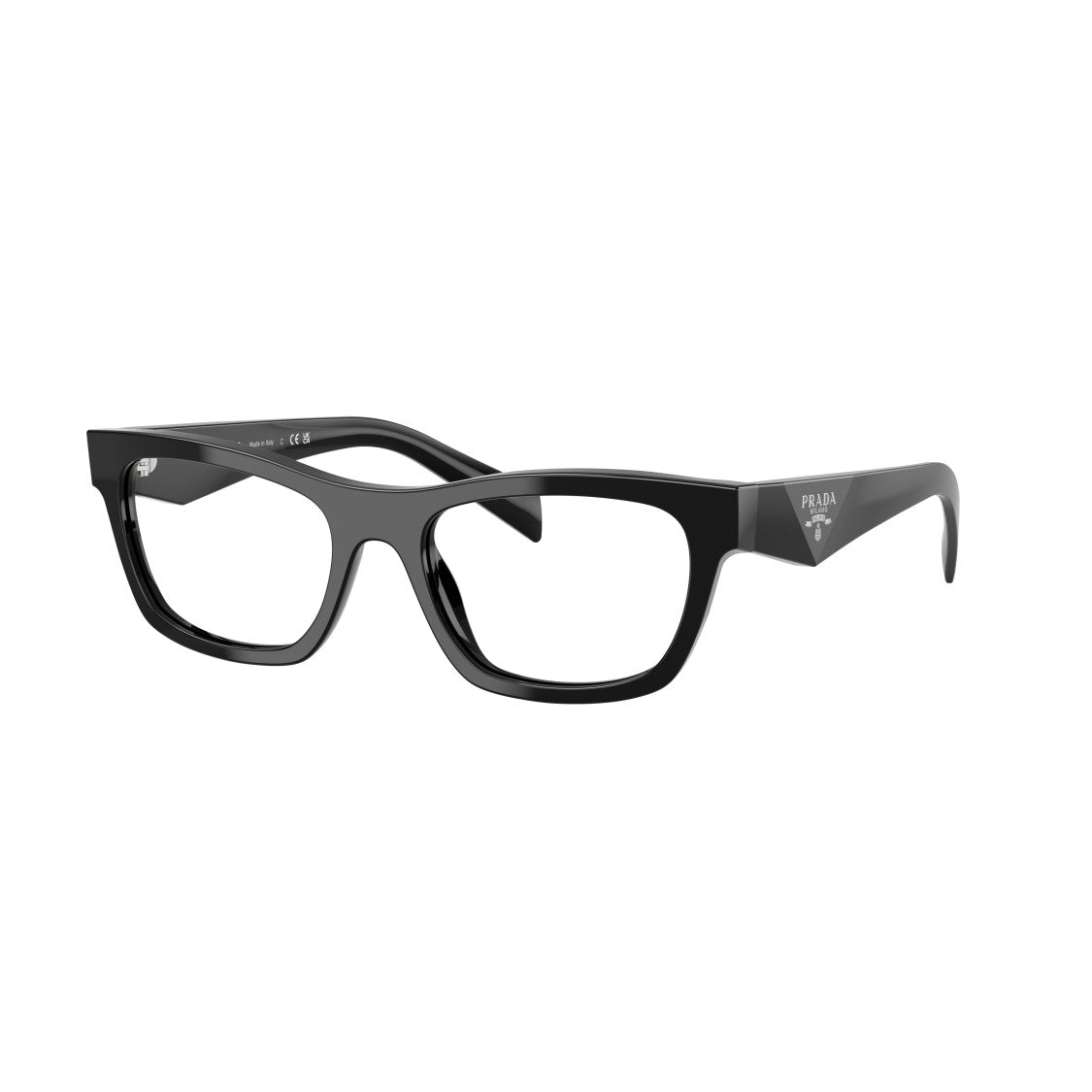 Prada 0Pr B01v Rectangular Black Acetate Eyeglasses