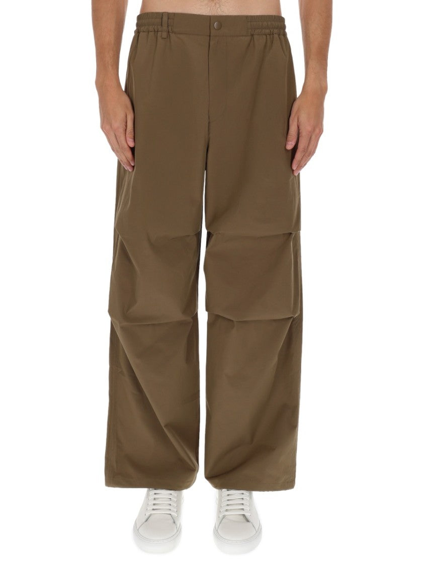 A.P.C. Brown Wide-Leg Elastic Pants