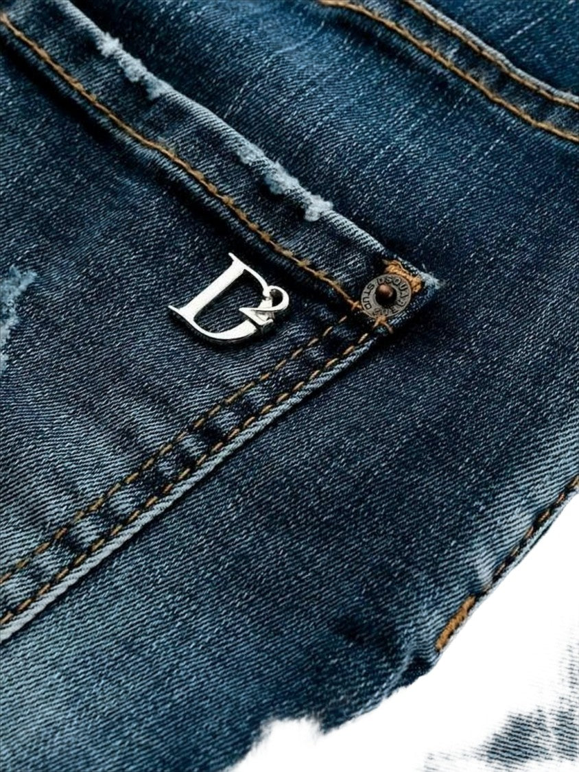 Dsquared2 Slim-Fit Distressed Denim Pants With Unique Details