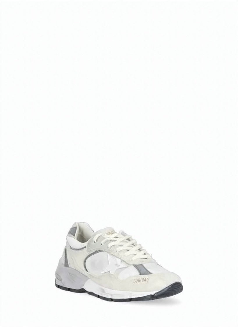 Golden Goose Low-Profile White Sneakers With Distressed Finish And Star Emblem