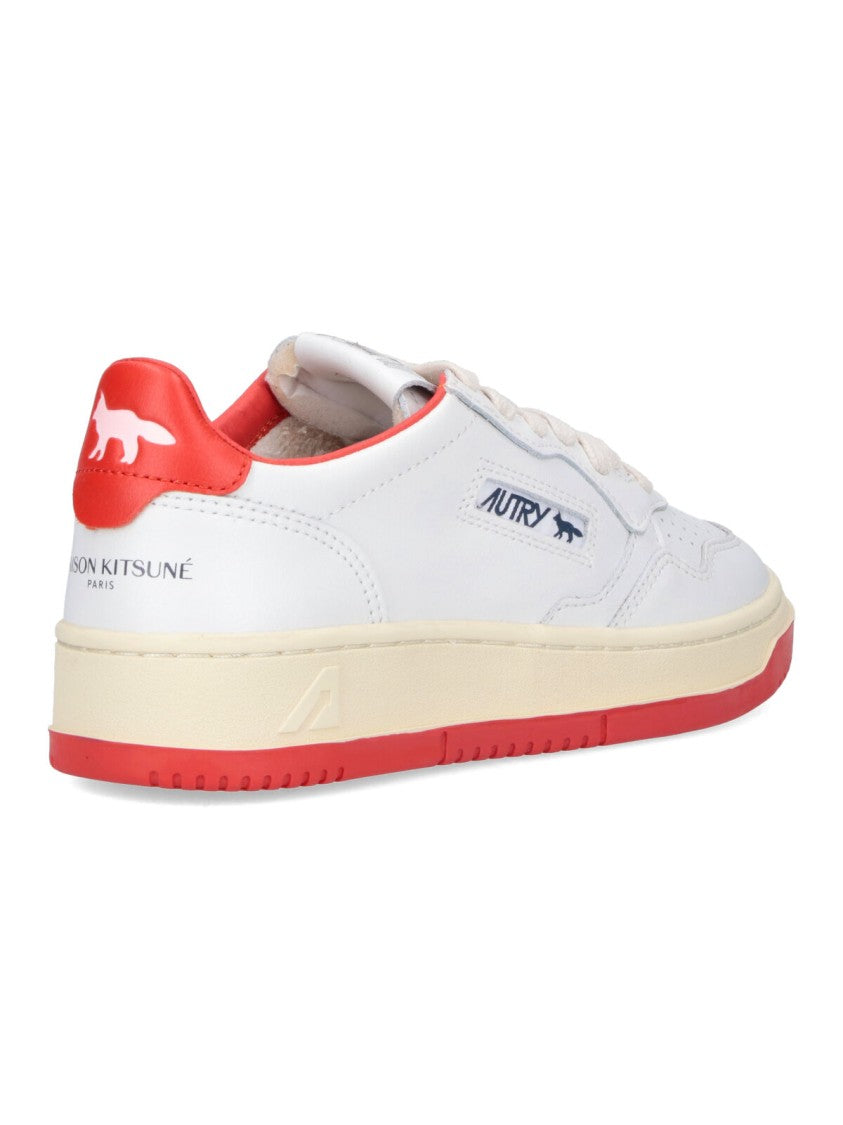 Autry White Leather "Medialist" Sneakers