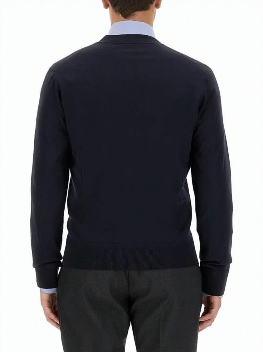 Tom Ford Deep V-Neck Wool Cardigan With Tailored Fit
