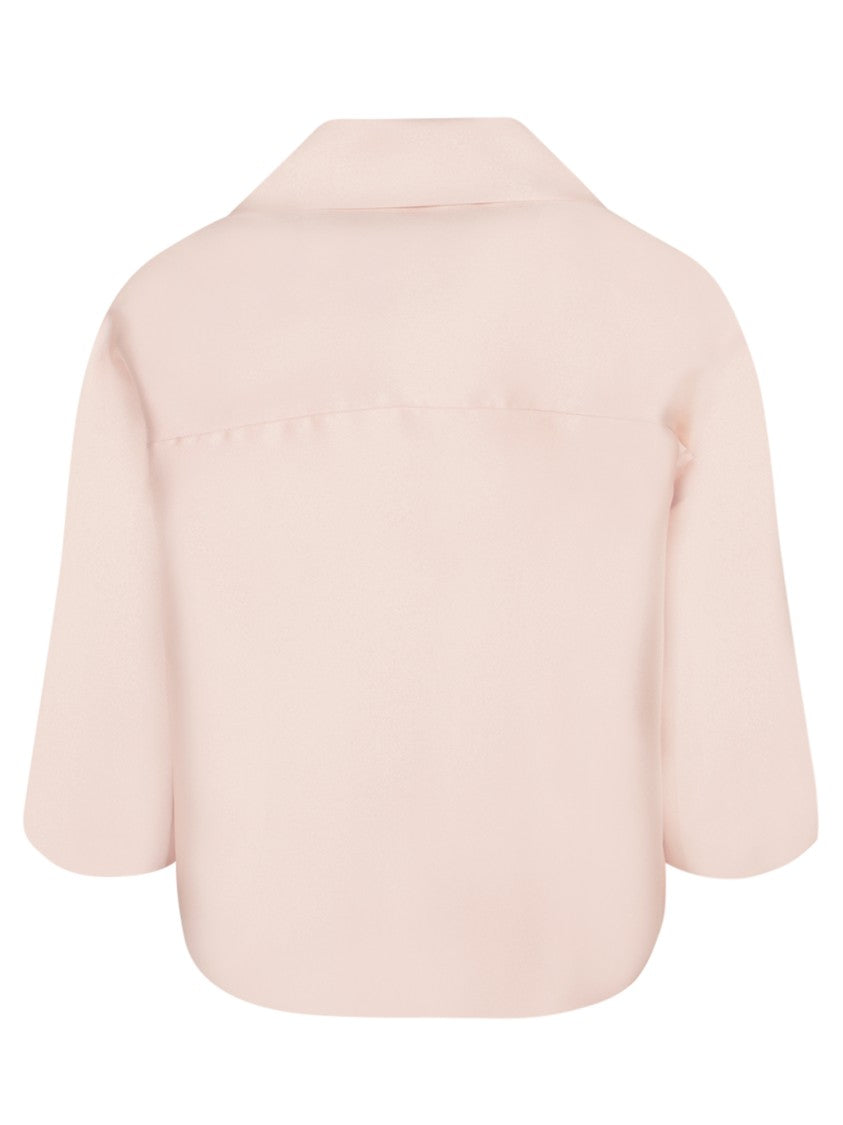 Blanca Vita Tailored Nude Satin Mikado Jacket