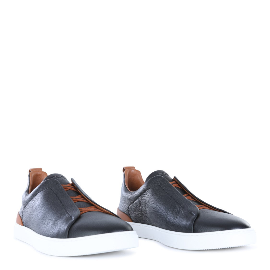Zegna Pebbled Leather Sneakers