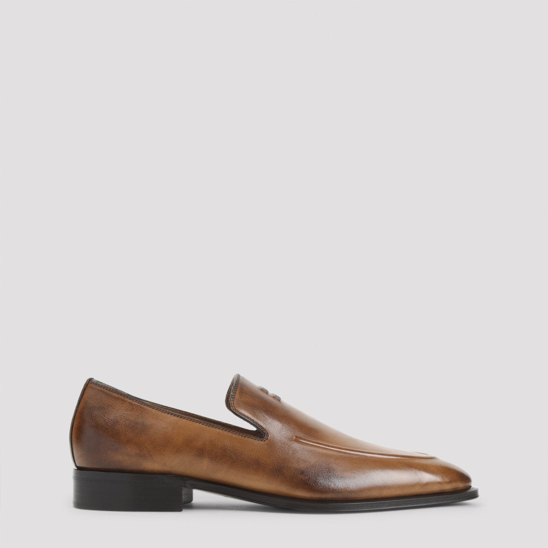 Miu Miu Brown Calf Leather Loafers With Polished Finish