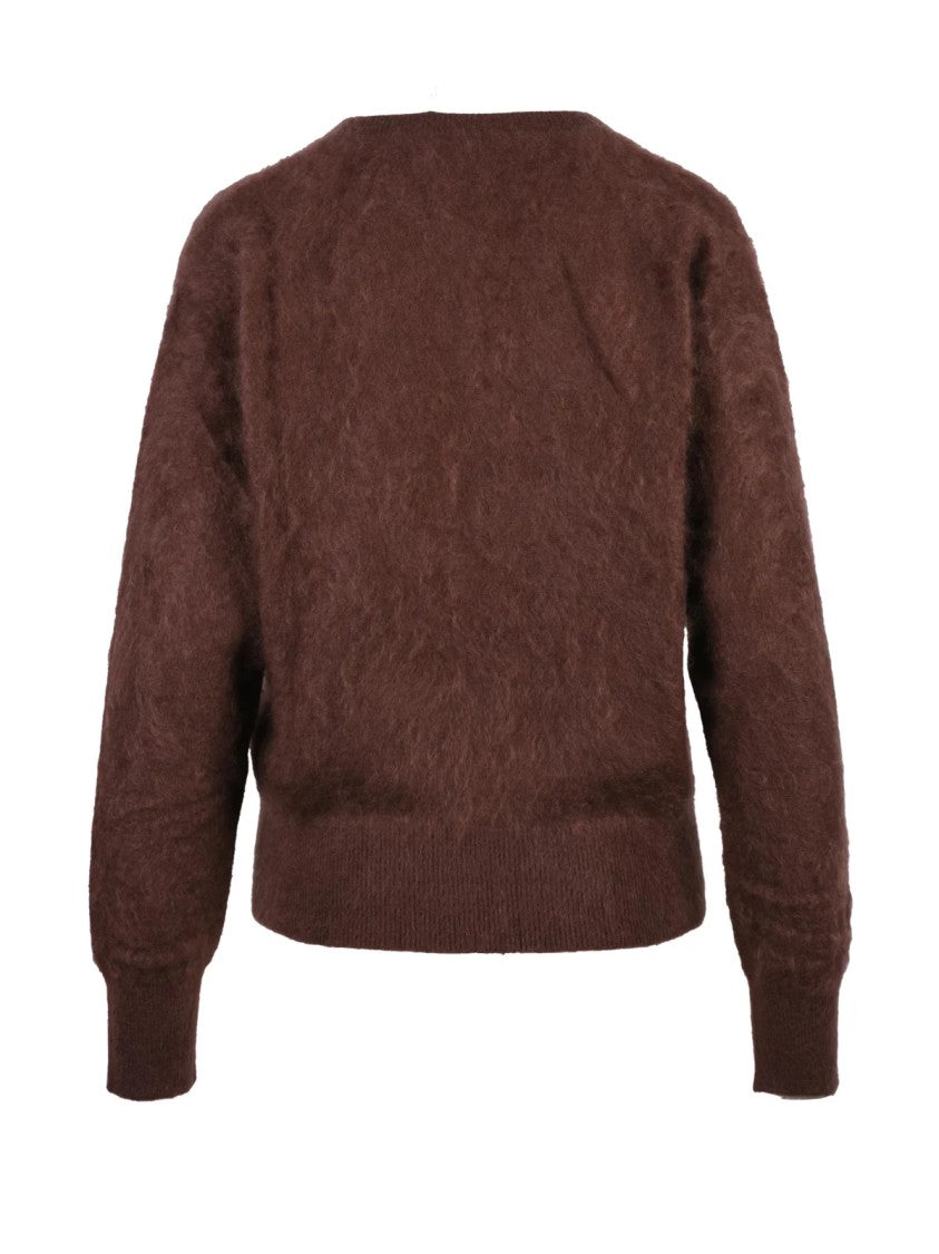 Seventy V-Neck Cashmere Pullover With Fuzzy Texture