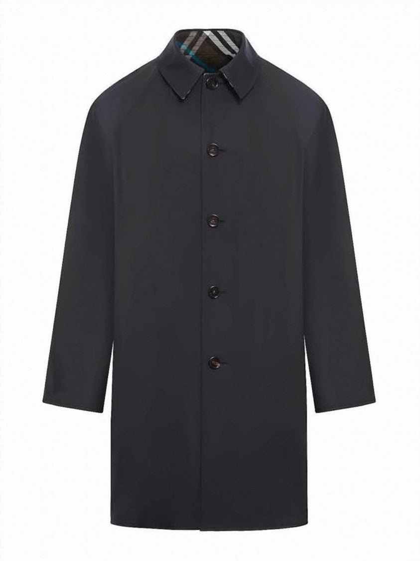 Burberry Minimalist Straight Cut Casual Coat With Classic Collar