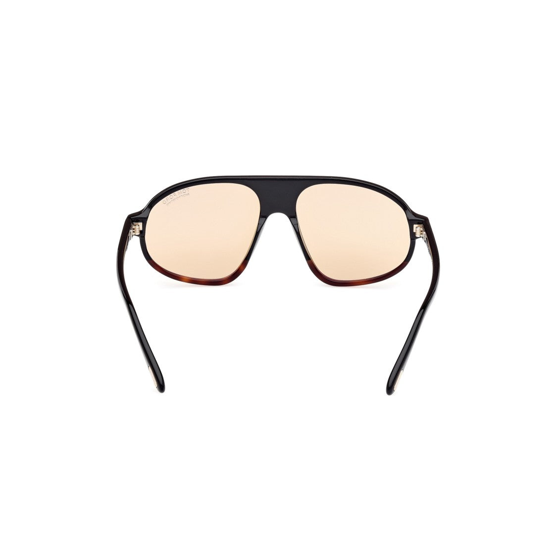 Tom Ford Ft1178 Aviator Sunglasses With Tortoiseshell Edging And Amber Lenses