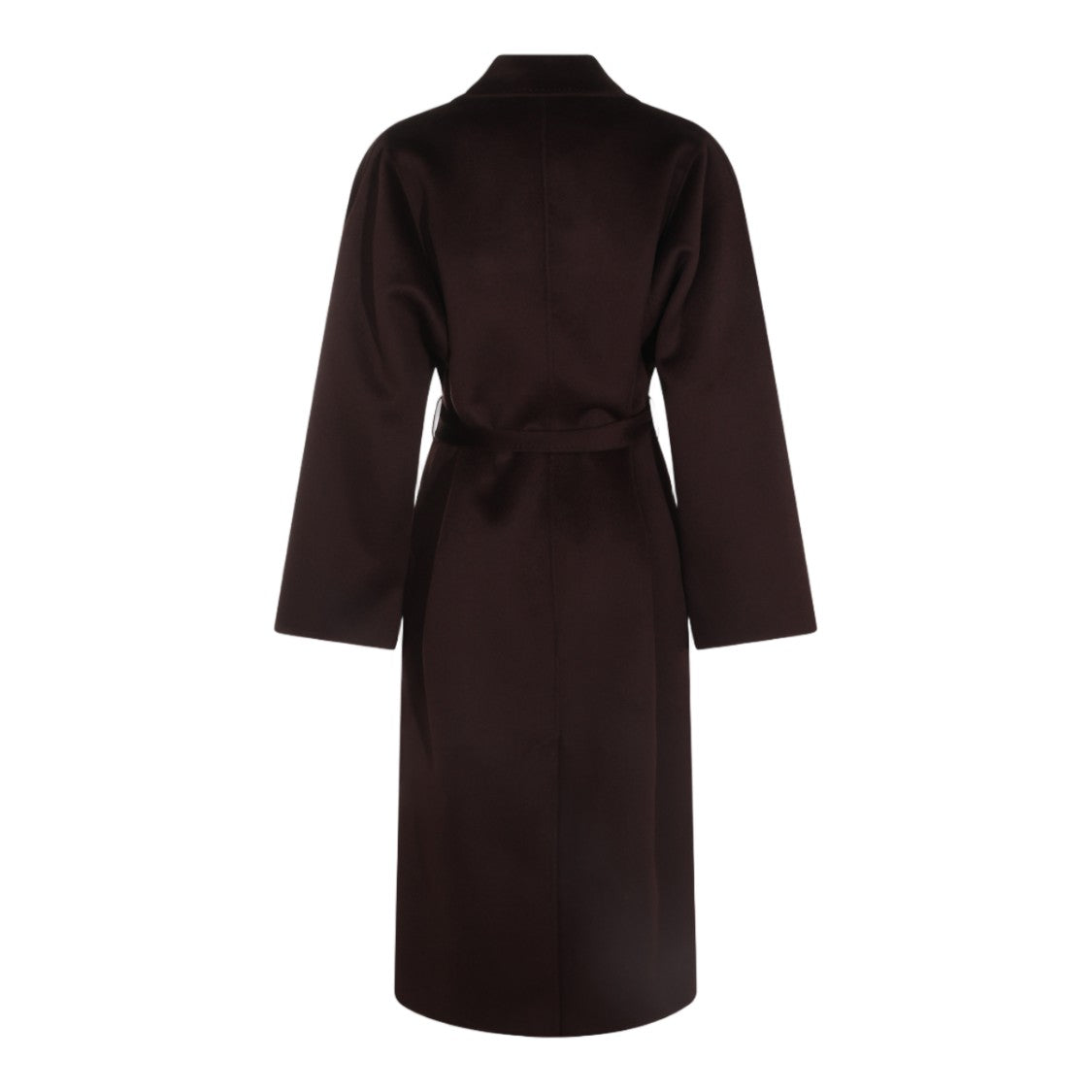 Elisabetta Franchi Long Tailored Coat With Wide Lapel And Self-Tie Belt