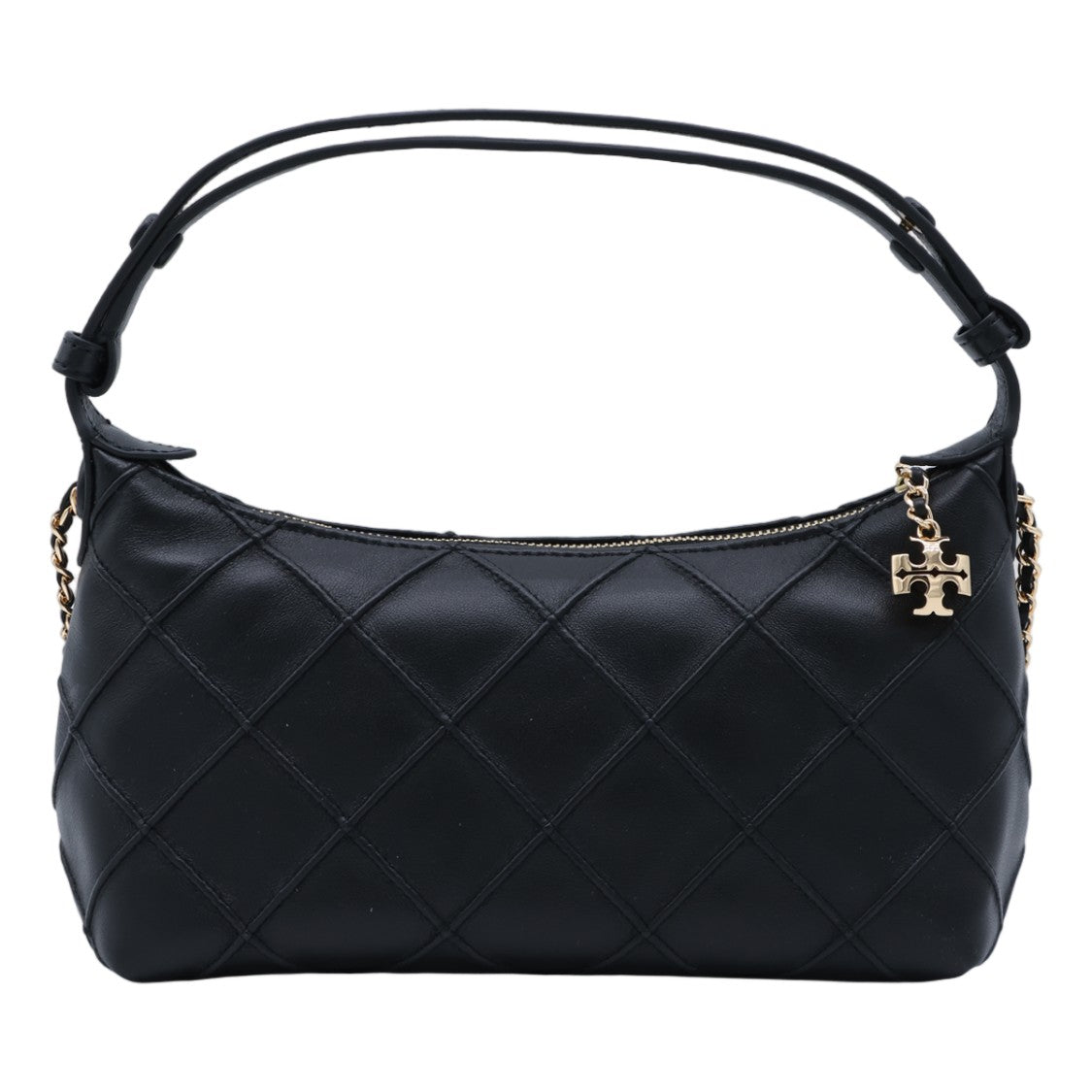 Tory Burch Rectangular Quilted Handbag With Gold-Tone Chain Detail